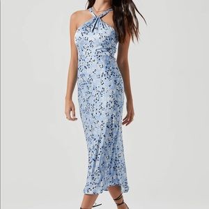 Sandrine Abstract Halter Midi Dress